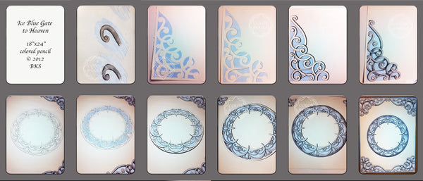 Ice Blue Gate to Heaven (Joy) - Framed
