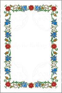 4"x6" Enamel Wreath Border - Color & Gold LLC © Bridgette Kelling