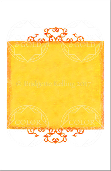 5.5"x8.5" Honey Sun Border - Color & Gold LLC © Bridgette Kelling