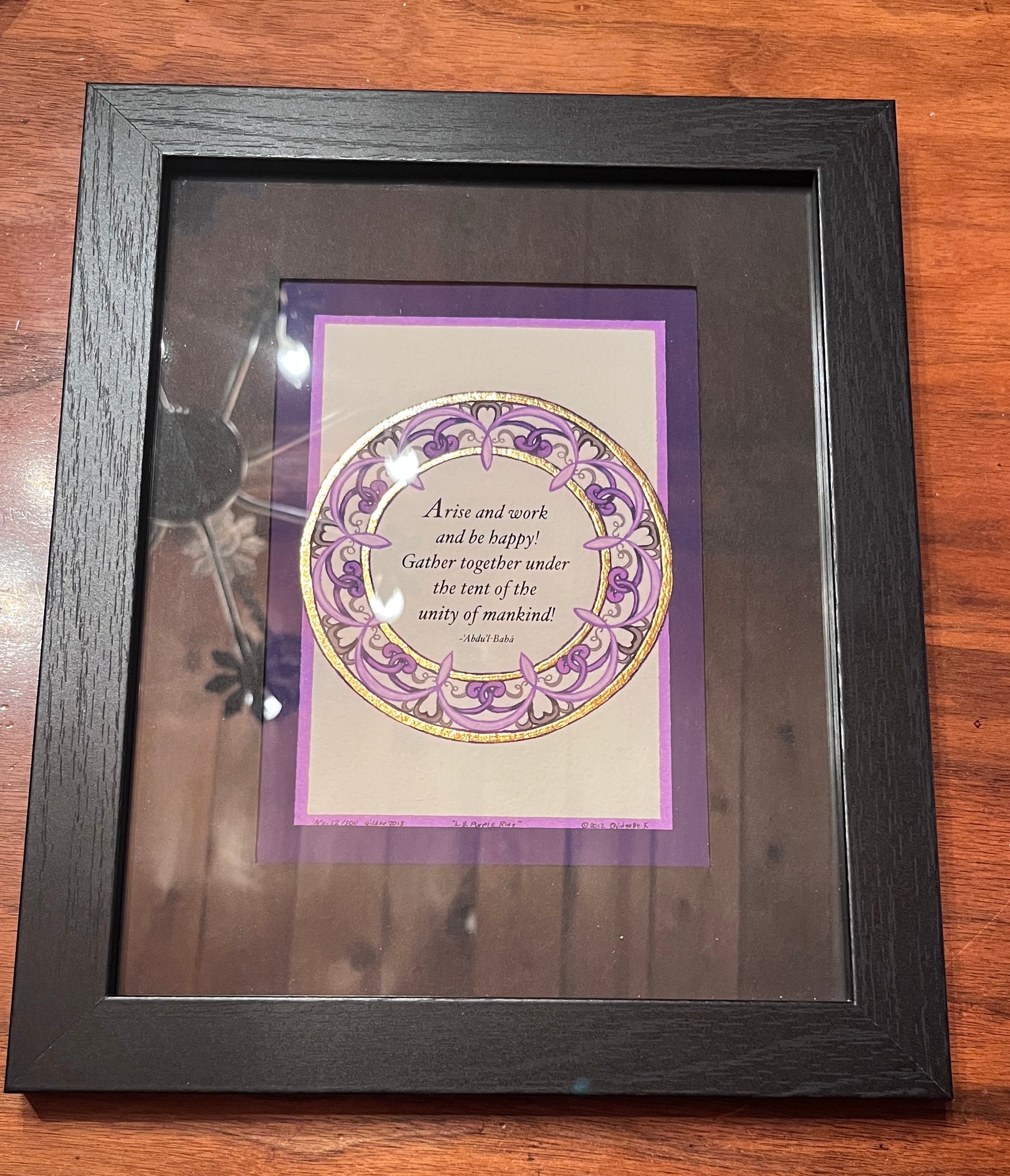 L. B. Purple Ring (Arise) - Framed