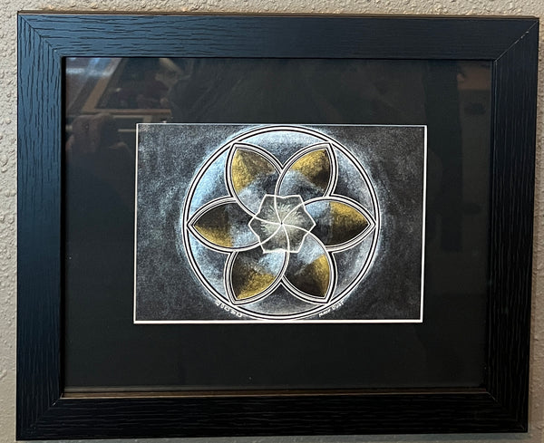 “Moon Dust” (silver background) - Original, Framed