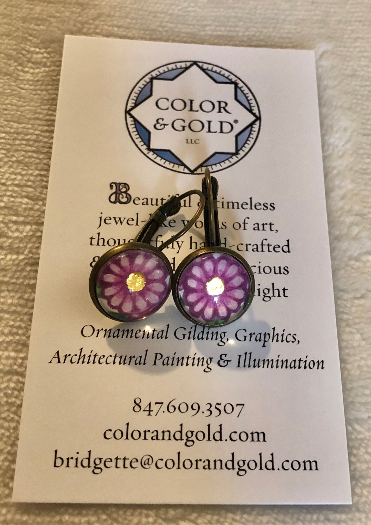 Color & Gold Returning Meadow Pink Earrings