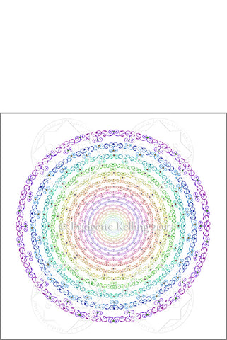 9"x9" Rainbow Circle Ornament - Color & Gold LLC © Bridgette Kelling