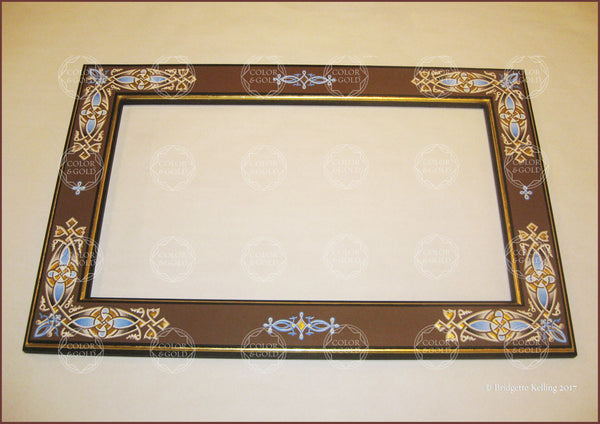 Painted & gold gilded ornamental frame for the US Bahá'í National Center - Color & Gold LLC © Bridgette Kelling